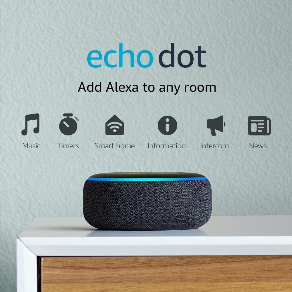Echo Dot (3Rd Gen, 2018 Release) - Smart Speaker with Alexa - Charcoal