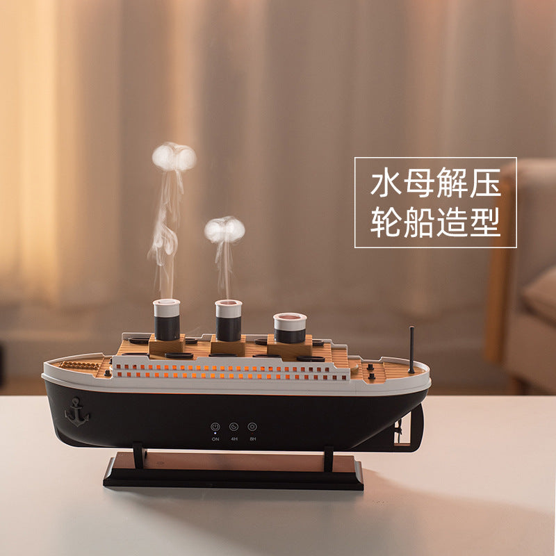 Wholesale Static Moon Dripping Aromatherapy Machine Jellyfish Salt Stone Clock Ship Spit Circle Volcano Spit Circle Humidification Diffuser